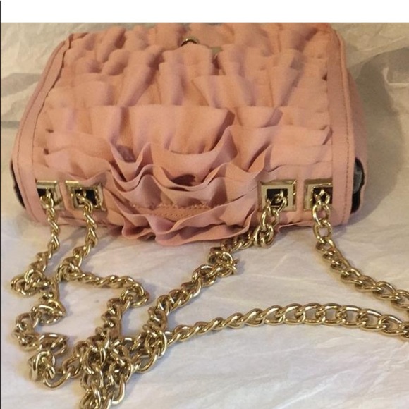 NEW KATE SPADE WEDDING PINK SATIN RUFFLED BAG - Picture 4 of 8